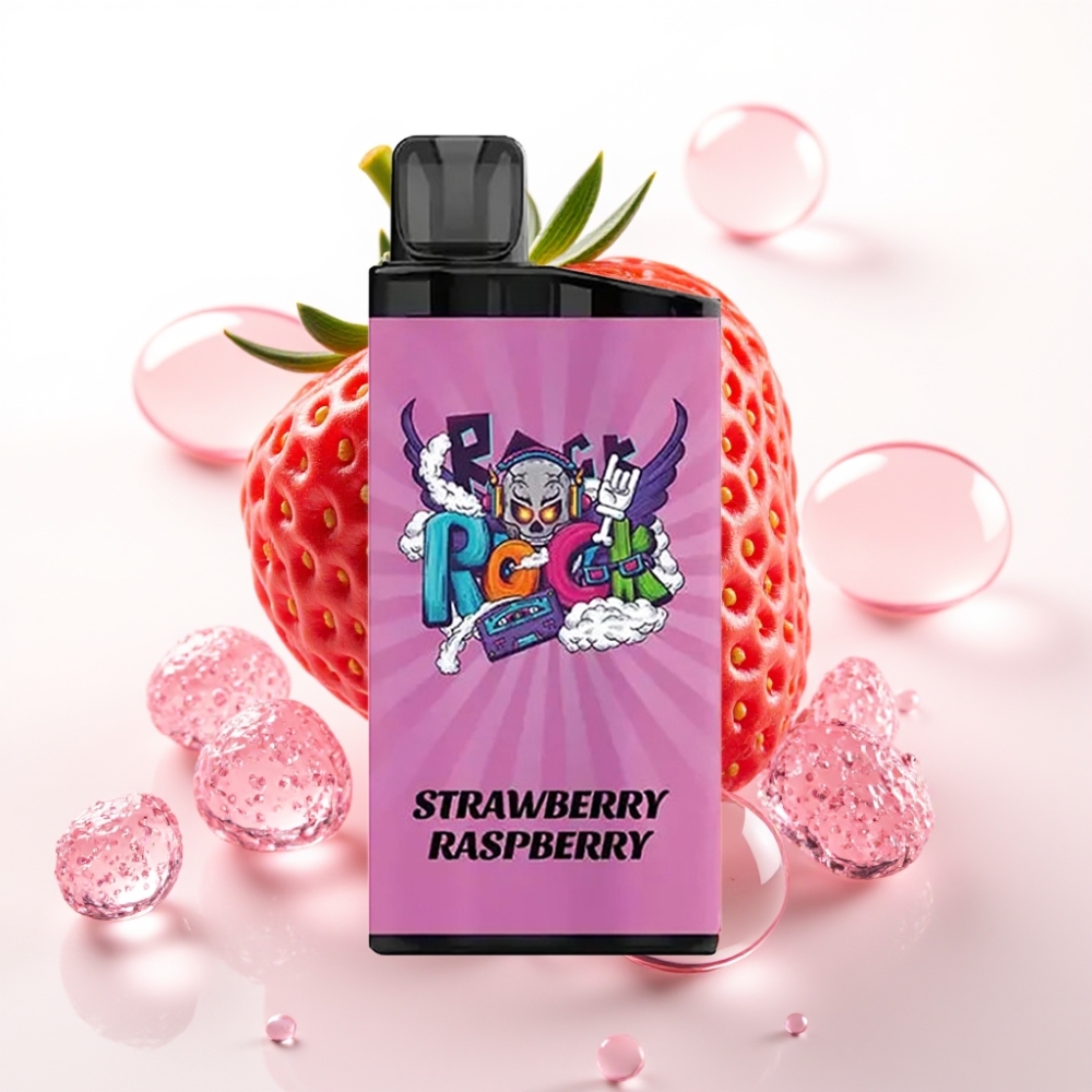 IGET Bar 3500 Puffs Vape Descartável Morango Framboesa - 1400mAh, 1.2 Ohm Mesh
