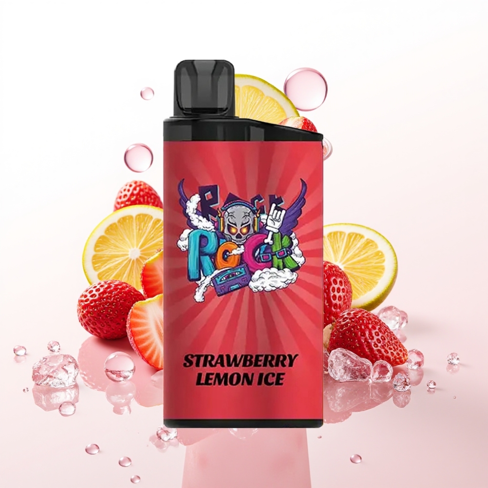 IGET Bar 3500 Puffs Vape Descartável Morango Limão Gelo - 1400 mAh, 1.2 Ohm Mesh