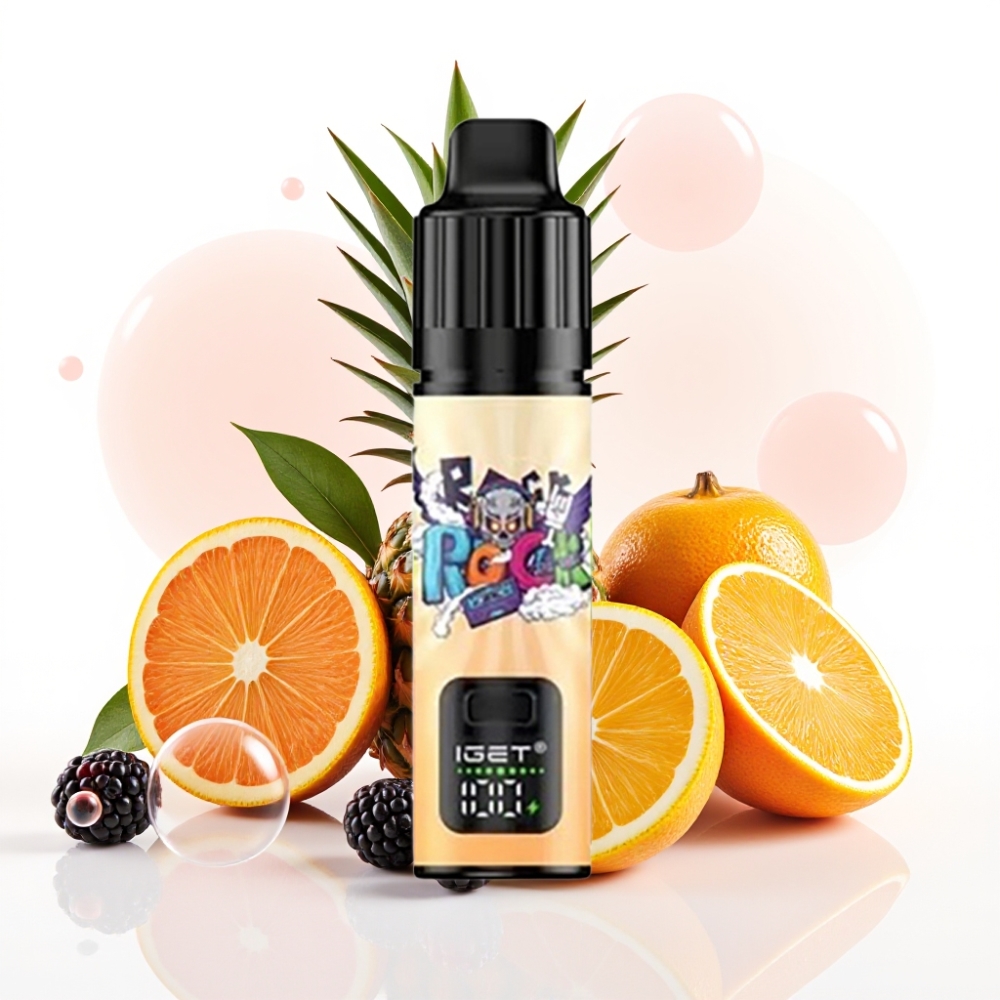 IGET BAR PLUS S3 POD 10000 Puffs 18ml 5% Nicotina Sabor Amora Abacaxi Laranja