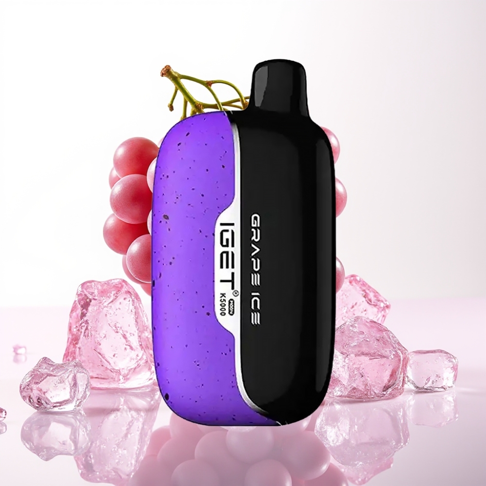 IGET Moon K5000 Puffs Vape Descansável Gelo Uva – 81,5 g, Bobina Mesh 1,35 Ohm, PC, 49,5x25,3x99,4 mm