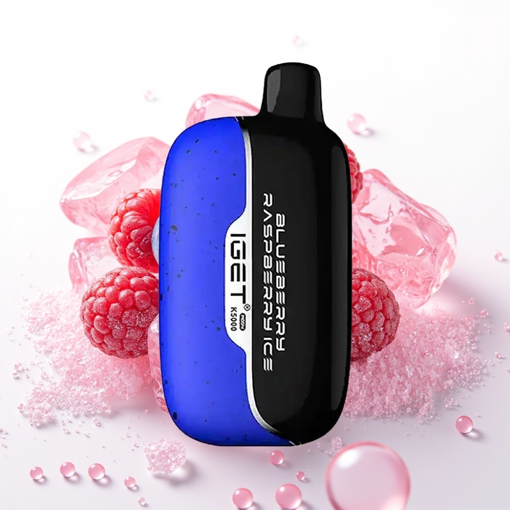 IGET Moon K5000 Puffs Vape Descansável Mirtilo Framboesa Gelo - 81.5g, PC, 1.35 Ohm