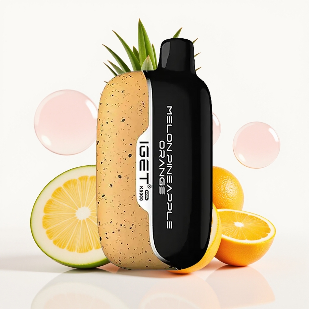 IGET Moon K5000 Puffs Vape Descartável Melão Abacaxi Laranja - 81.5g, PC, 1.35 Ohm