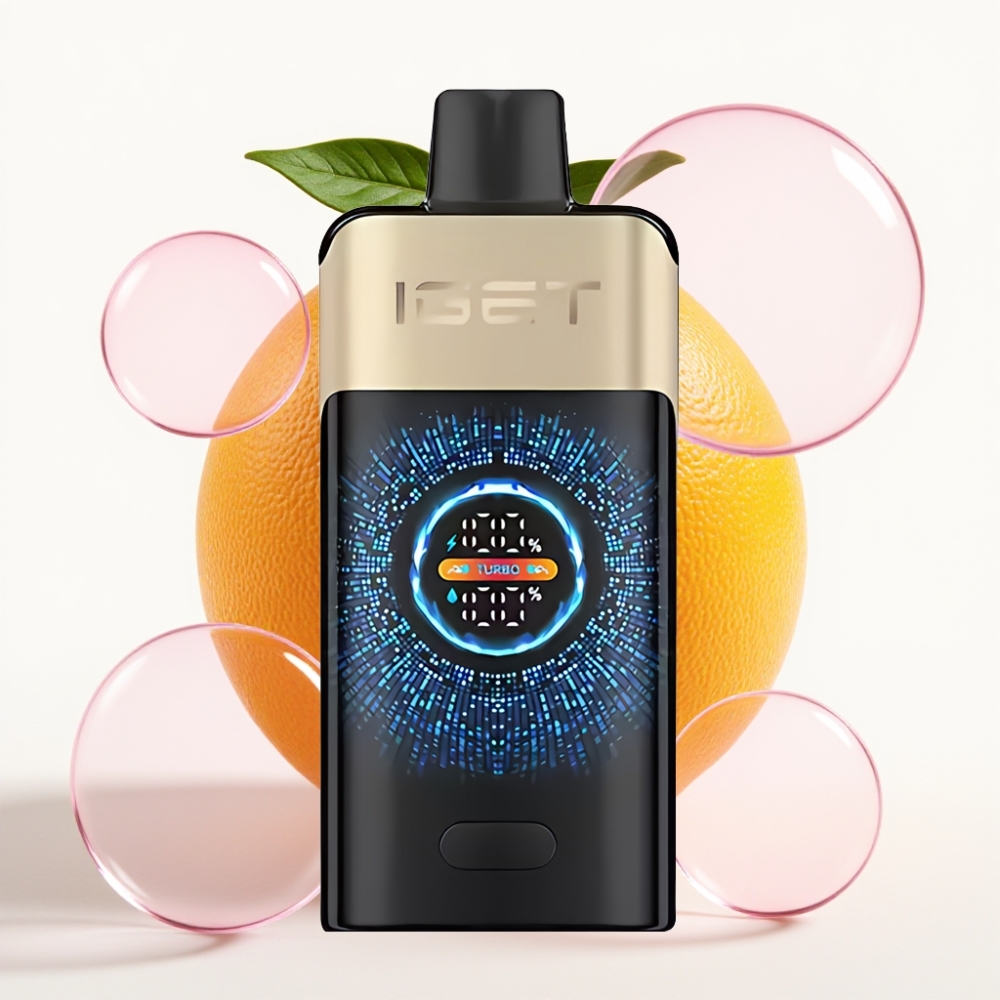 IGET ONE 12000 Puffs Disposable Vape Monster Tropical Laranja, Tela Colorida Curva, 2700 mAh, 0.6 ohm