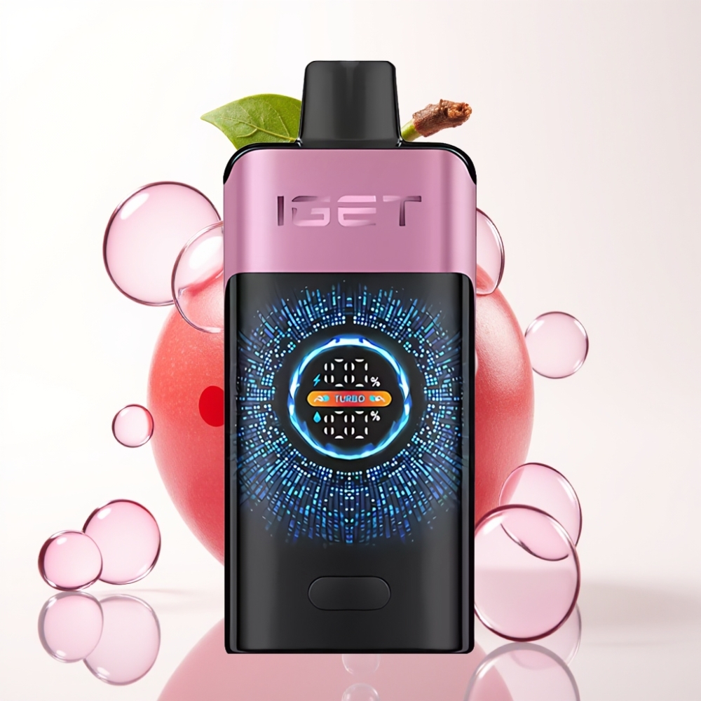 IGET ONE 12000 Puffs Vaporizador Descartável Monstro Cereja, Tela Curva Grande, 2700mAh, 0.6ohm