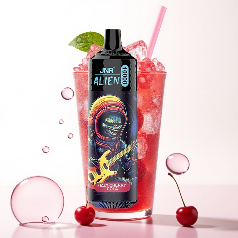 JNR Alien 10000 Puffs 850mAh Tipo-C LED Sabor Cereja-Cola Fizzy