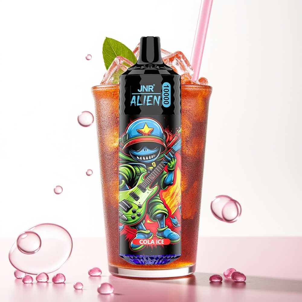 JNR Alien 10000 Puffs Recarregável Tipo-C 20ml Sabor Cola Gelo RGB