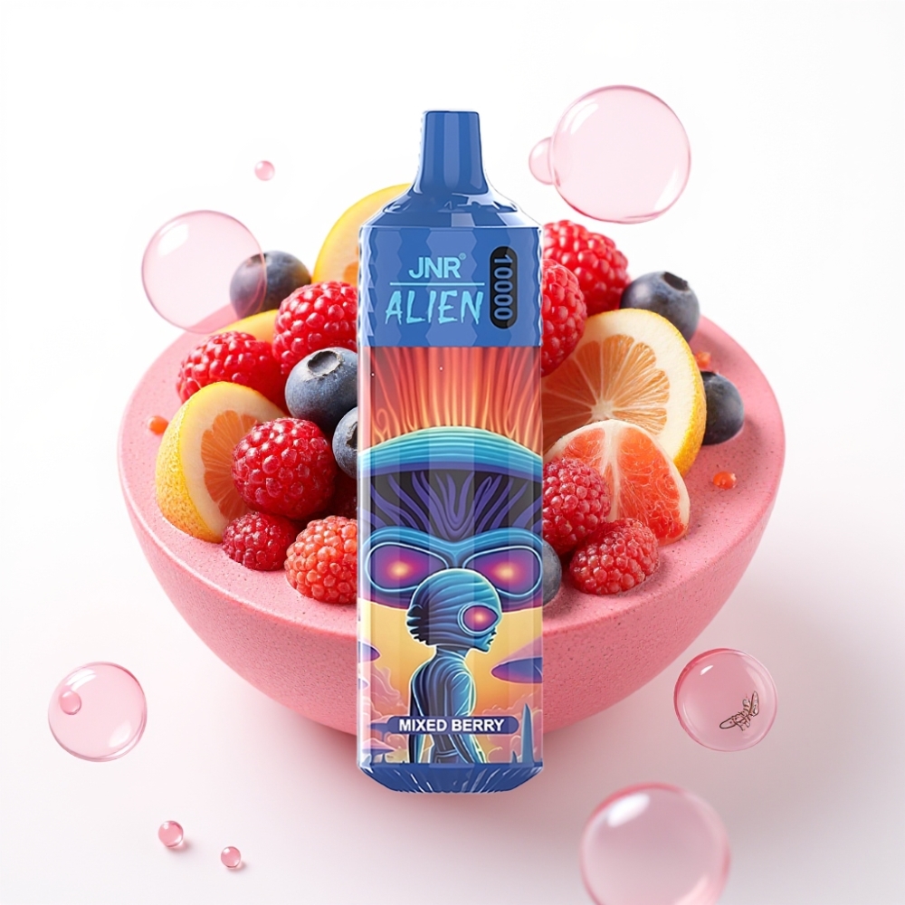 JNR Alien 10000 Puffs Vape Descartável Mixed Berry 850mAh Tipo-C LED RGB