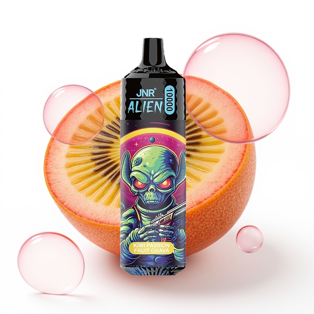 JNR Alien 10000 Puffs Vape Desportivo Kiwi Maracujá Goiaba 850mAh 20ml RGB