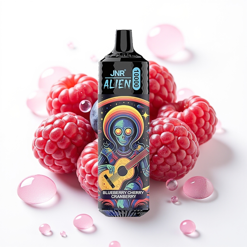 JNR Alien 10000 Puffs Vape Disposable Mirtilo Cereja Oxicoco 850mAh Tipo-C RGB