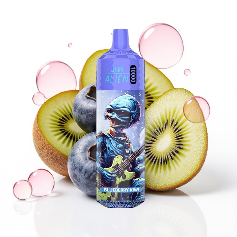JNR Alien 10000 Puffs Vape Mirtilo Kiwi 850mAh 20ml Tipo-C LED RGB