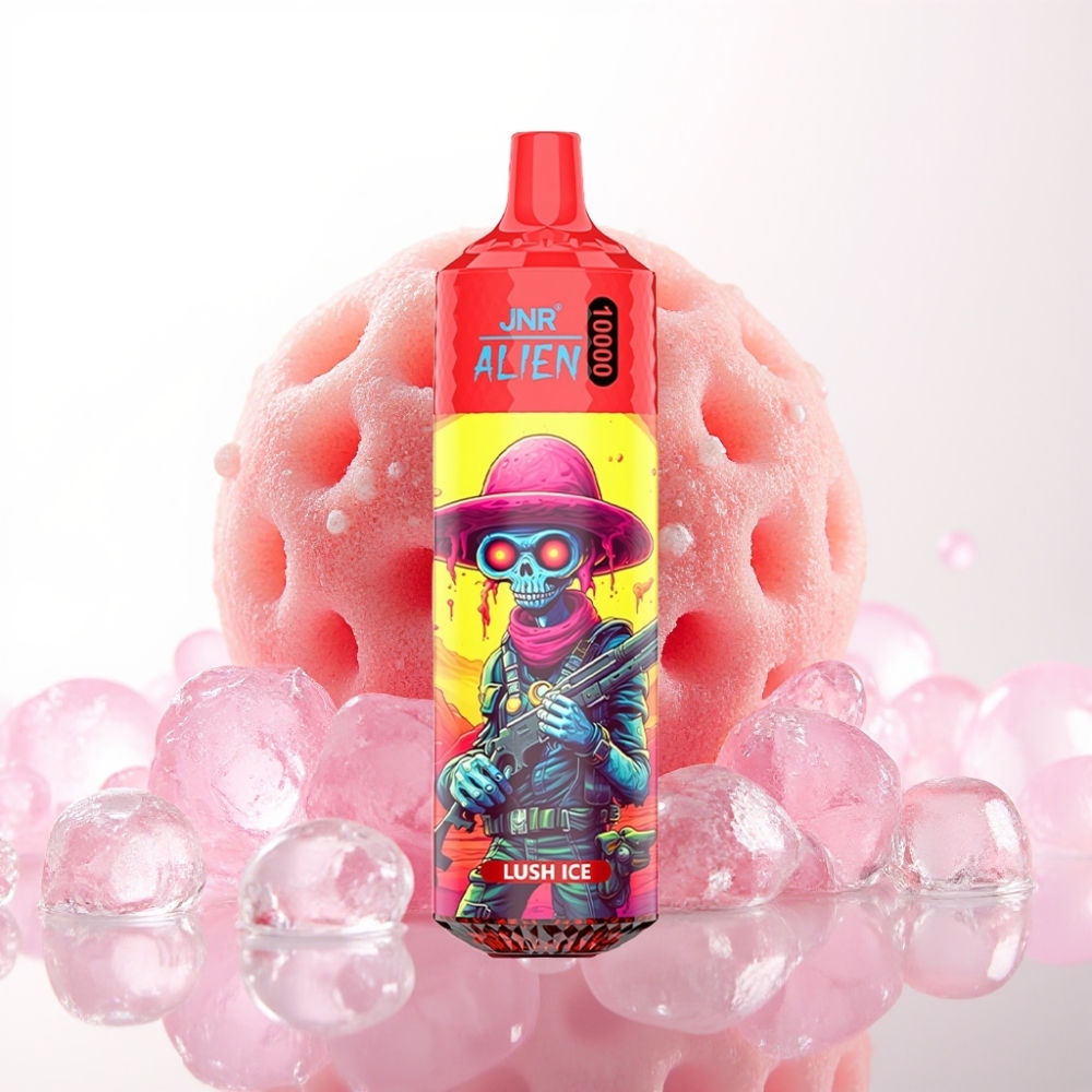 JNR Alien 10000 Puffs com Bateria 850mAh, Carga Tipo-C e Sabor Gelo Refrescante