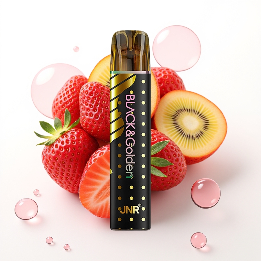 JNR Black&Golden 800 Puffs 2ml 2% Nicotine Morango Kiwi Descartável