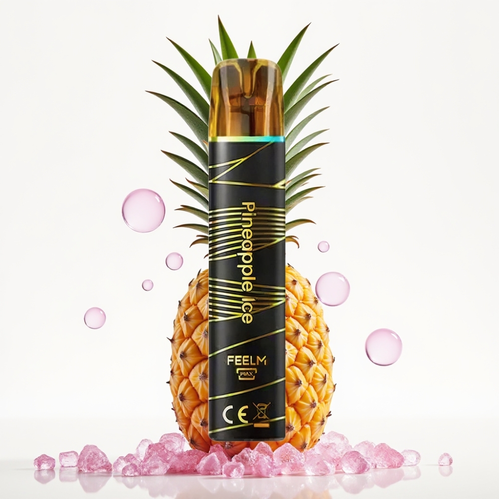 JNR Black&Golden 800 Puffs 2ml 550mAh TPD Sabor Abacaxi Gelo Descartável