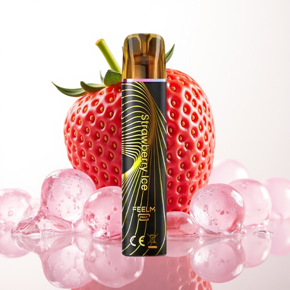 JNR Black&Golden 800 Puffs 550mAh 2ml Morango Gelo Disposable Vape TPD 2%