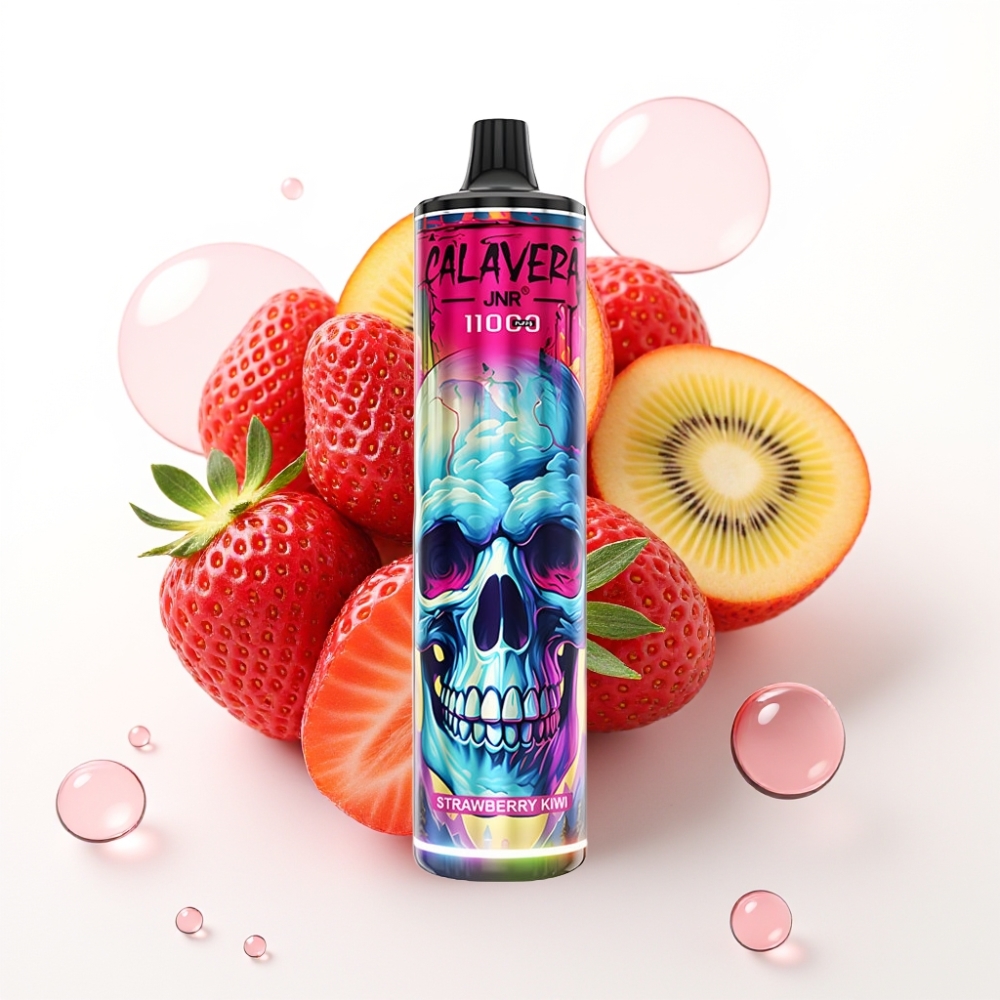JNR Calavera 11000 Puffs Recarregável USB-C 21ml Morango Kiwi