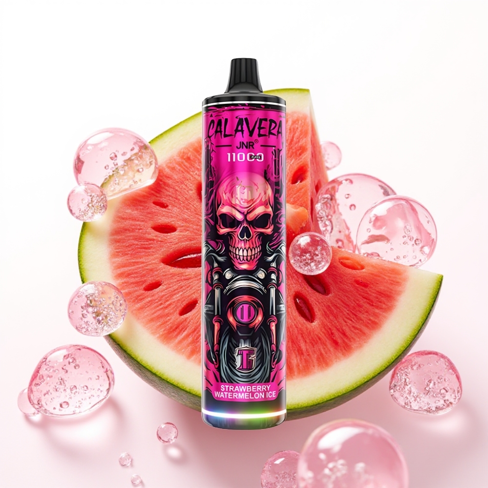 JNR Calavera 11000 Puffs Recarregável USB-C 21ml Morango Melancia Gelo