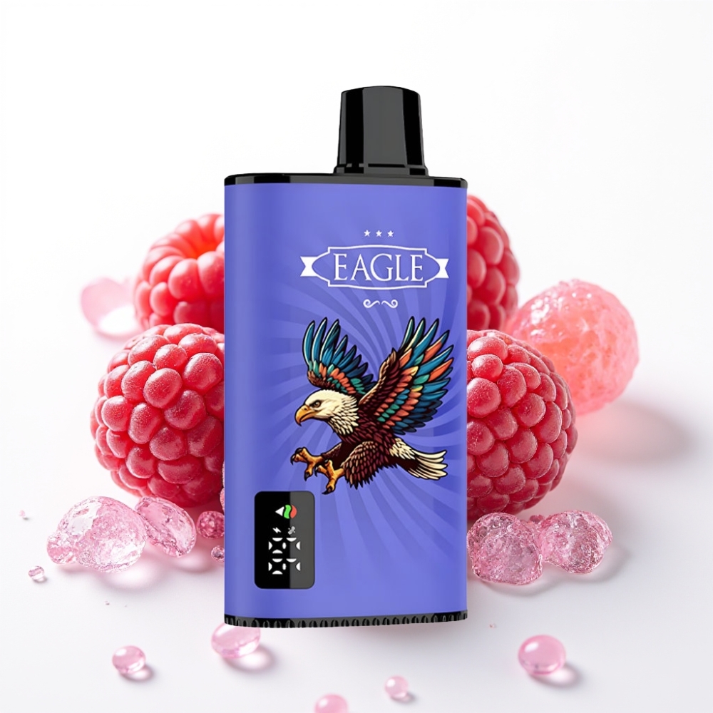 JNR EAGLE Smart 23000 Puffs Vape Digital Tela 750mAh Type-C Mirtilo Framboesa Cereja