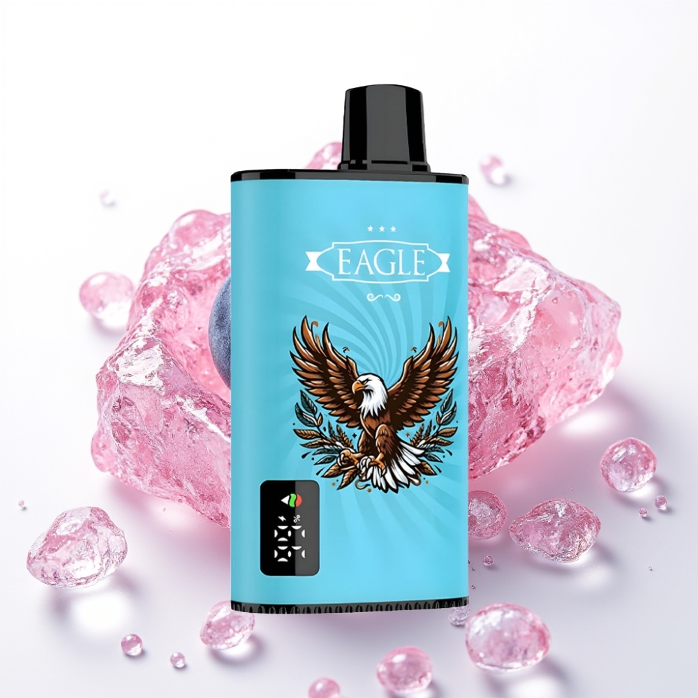 JNR EAGLE Smart 23000 Puffs Vaporizador Descartável com Tela Digital, Bobina Mesh 1.0ohm, Bateria 750mAh, Sabor Mirtilo Gelado
