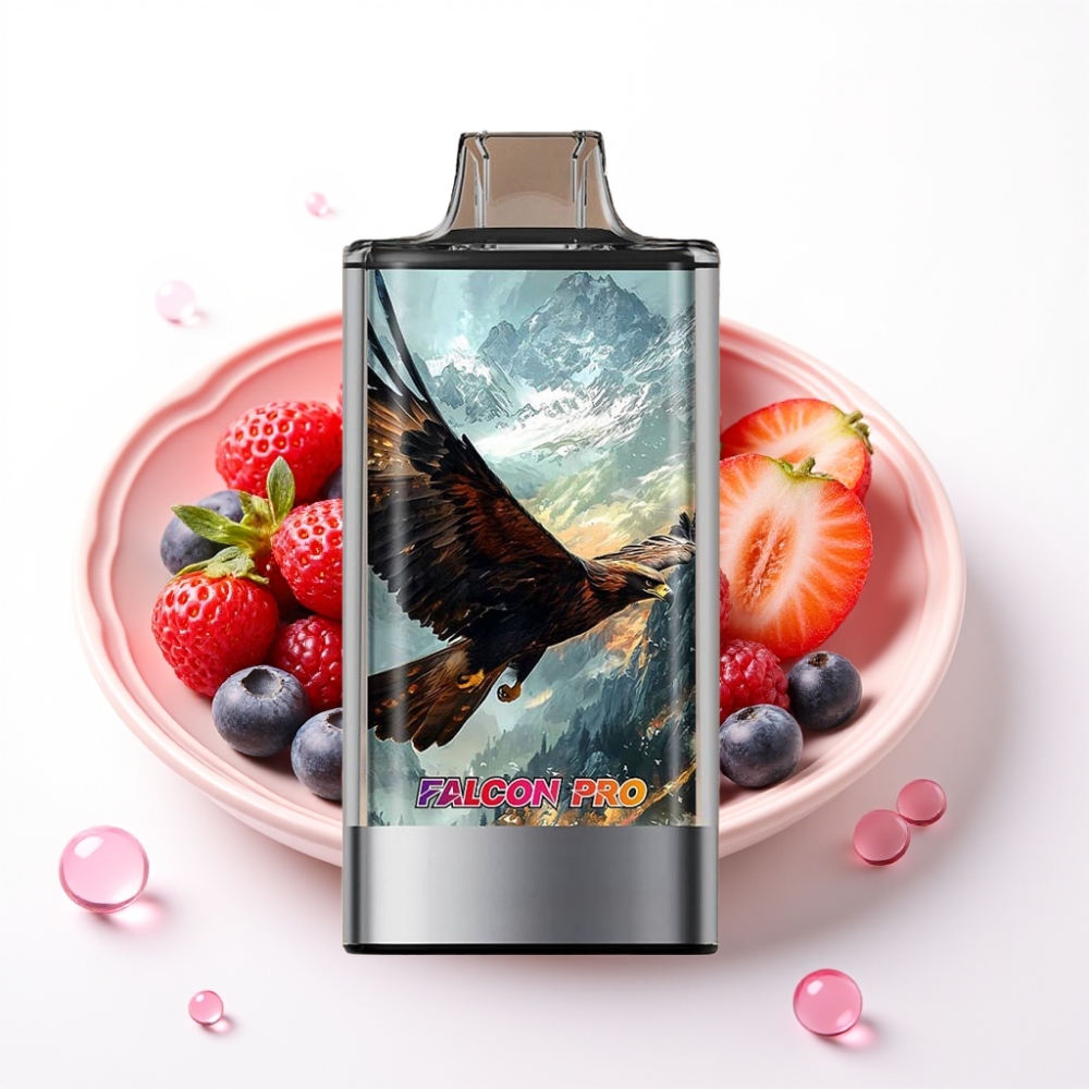 JNR Falcon Pro 28000 Disposable Vape Frutas Silvestres 30ml 5% Nicotina Smart Display Dual Mesh USB-C