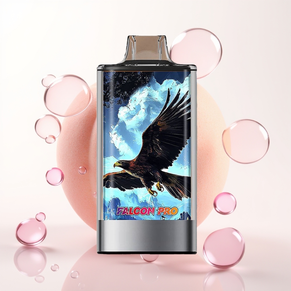 JNR Falcon Pro 28000 Puffs 30ml 5% Nicotina Sabor Pêssego Branco Razz USB-C Dual Mesh