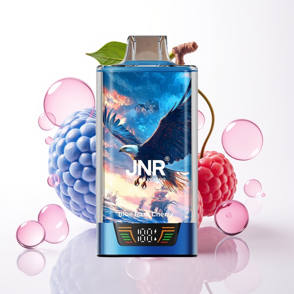 JNR Falcon Pro 28000 Vape Descartável 30ml 5% Nicotina Sabor Blue Razz Cereja