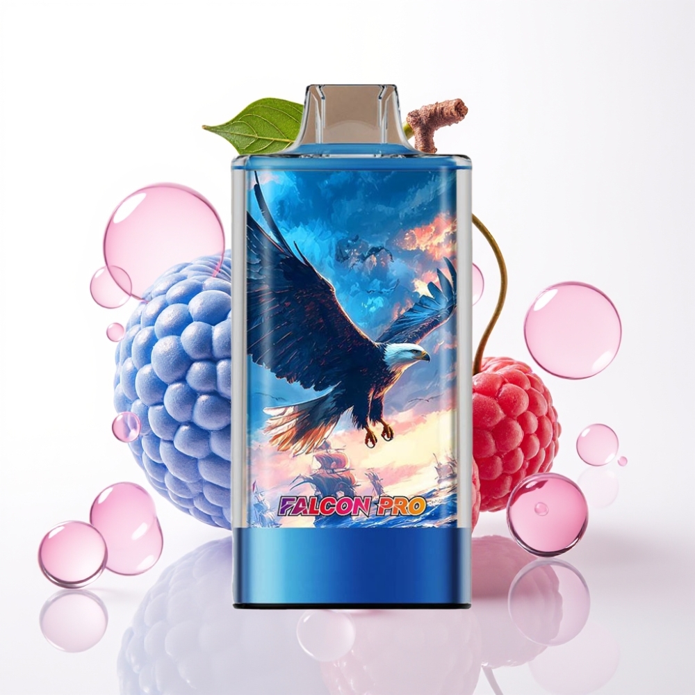 JNR Falcon Pro 28000 Vape Descartável 30ml 5% Nicotina Sabor Blue Razz Cereja