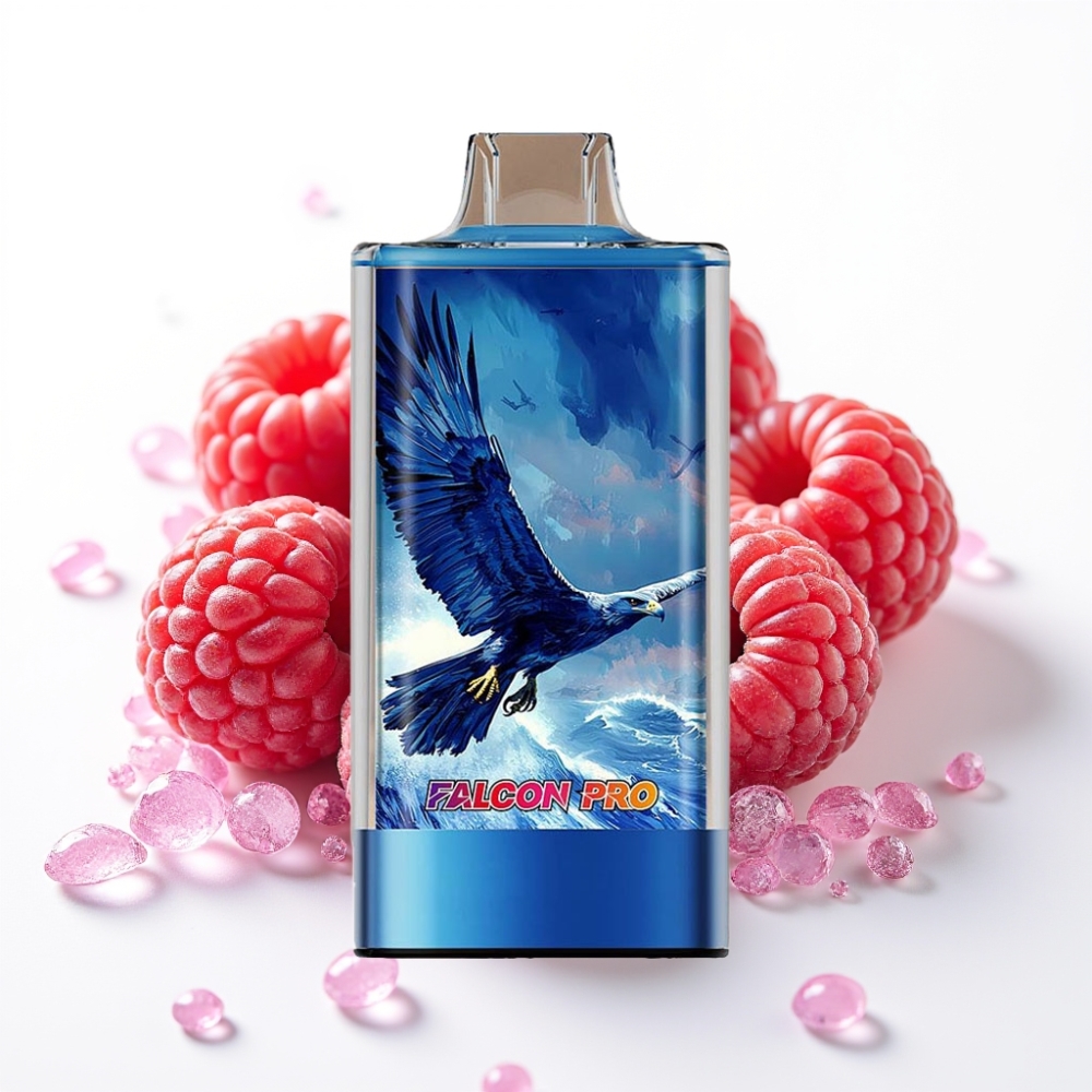 JNR Falcon Pro 28000 Vape Descartável Mirtilo Framboesa Azeda com Bateria 950mAh, 30ml, 5% Nicotina, Dual Mesh, USB-C