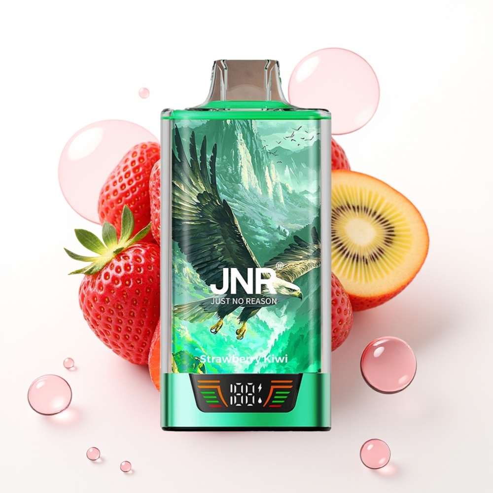 JNR Falcon Pro 28000 Vape Descartável Morango Kiwi 30ml 5% Nicotina USB-C