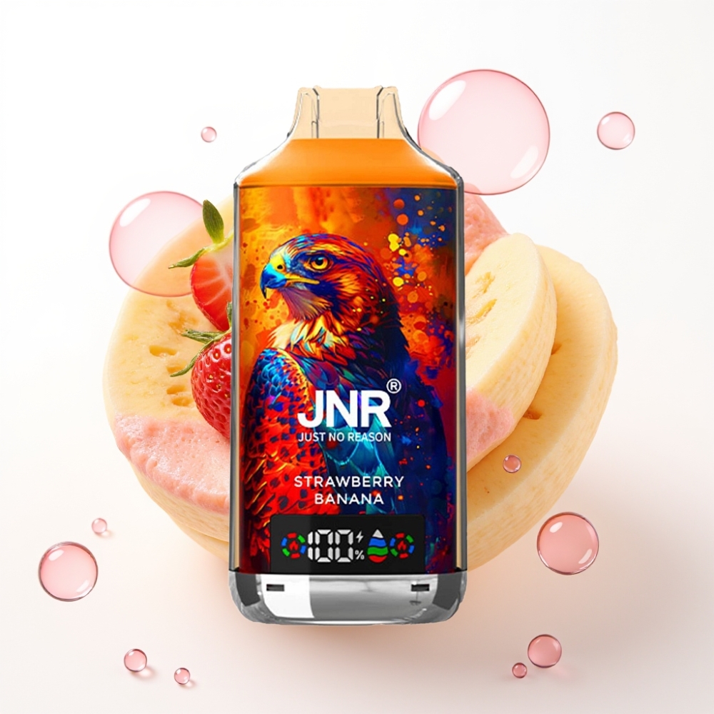 JNR Falcon X 18000 Puffs Dispositivo Vaporizador Morango Banana 750mAh 24ml Tipo-C