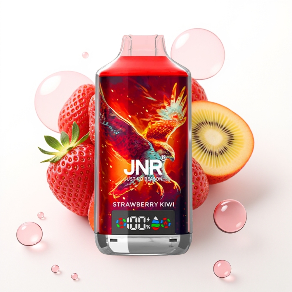 JNR Falcon X 18000 Puffs Vape Descartável Morango Kiwi 24ml 750mAh Tipo-C