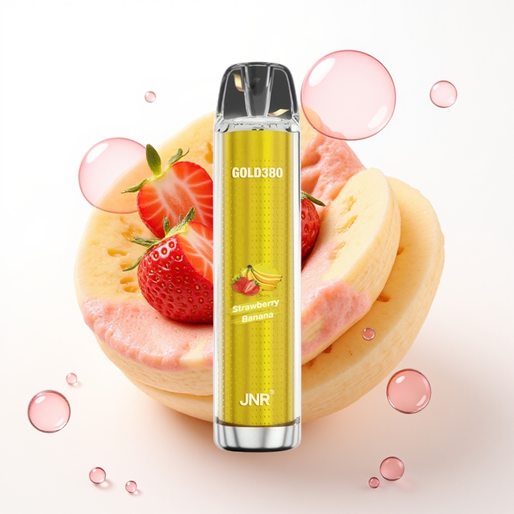 JNR Glod380 6000 Puffs Disposable Vape Morango Banana 1500mAh 13ml 0%/2%/5%