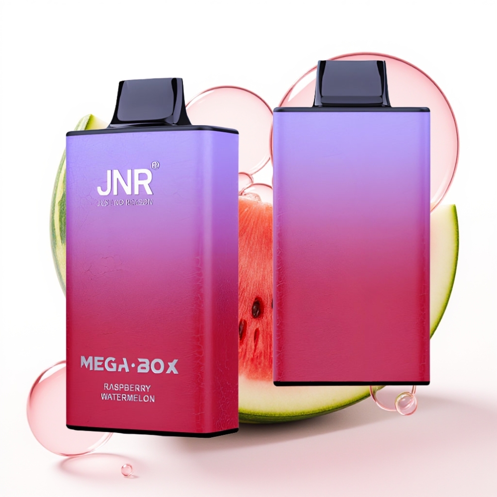 JNR Mega Box 25000 Puffs Disposable Vape - Framboesa Melancia, 30ml, 850mAh, Dual Mesh, Tipo-C