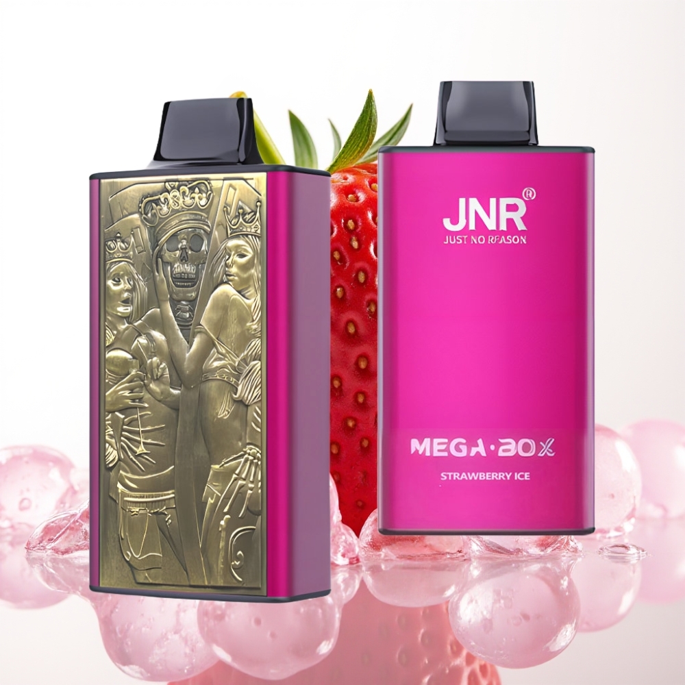 JNR Mega Box 25000 Puffs Recarregável Tipo-C 30ml Morango Gelado