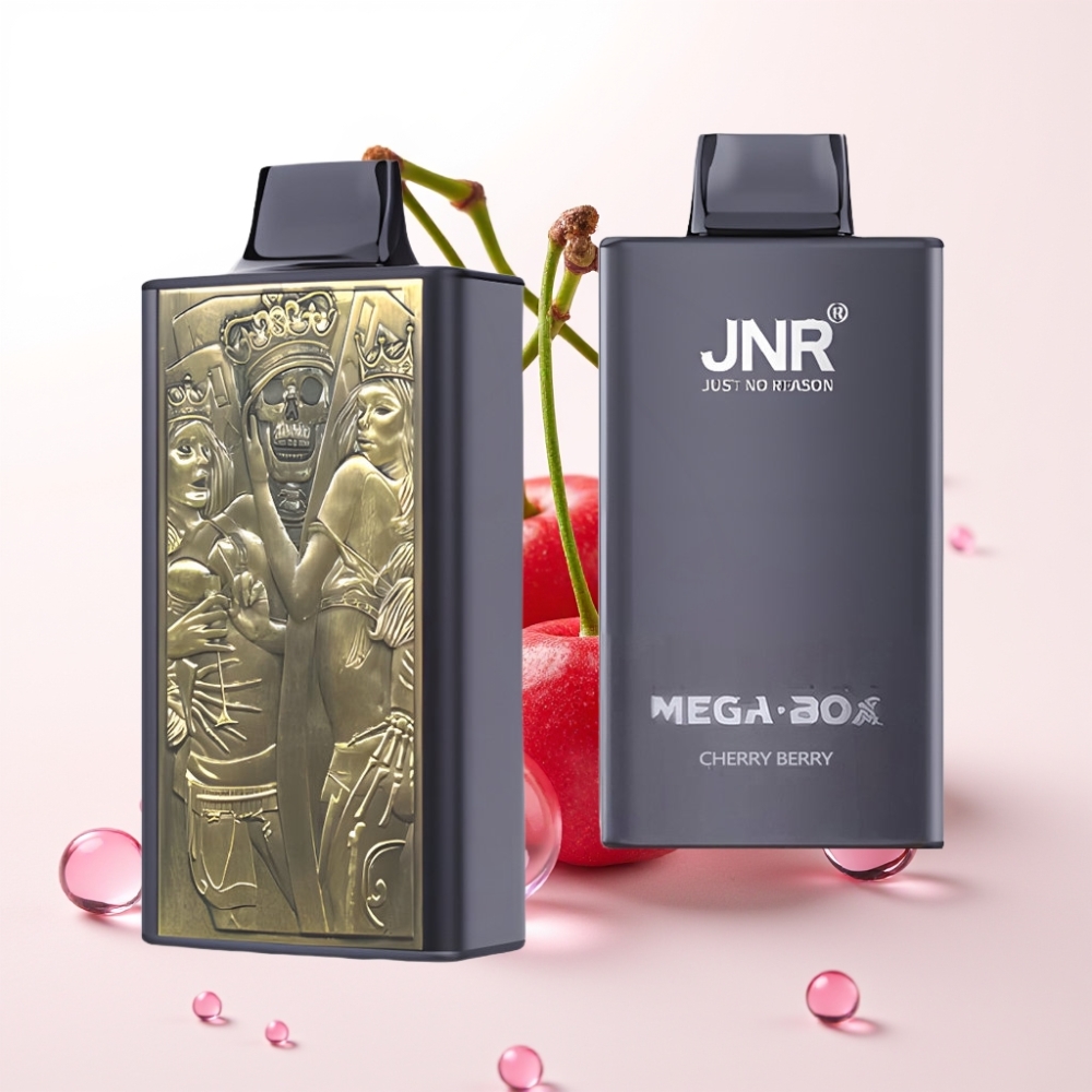 JNR Mega Box 25000 Puffs Recarregável Tipo-C Sabor Cereja e Frutas Vermelhas 30ml