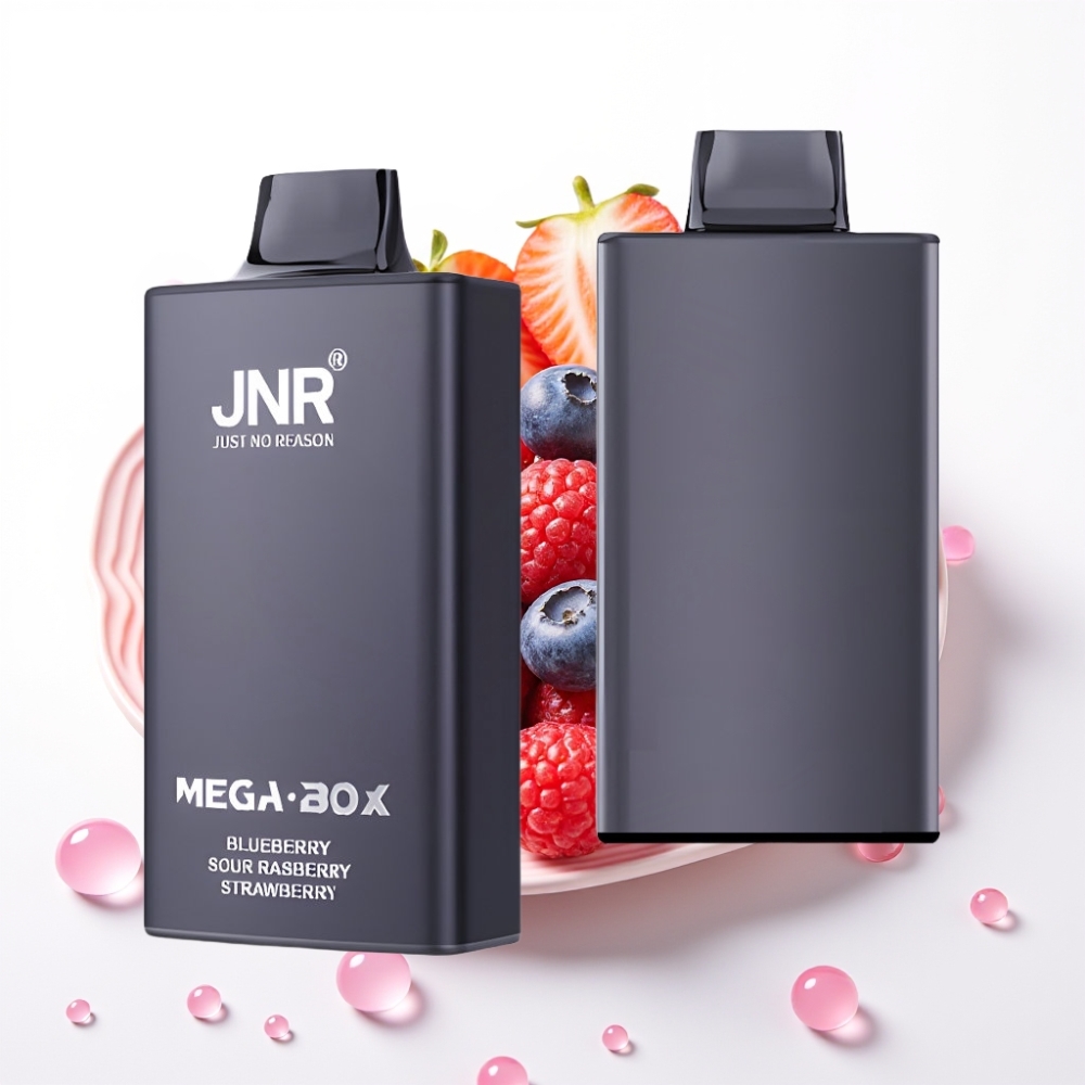 JNR Mega Box 25000 Puffs Reutilizável Sabor Mirtilo Framboesa Azeda Morango 30ml 850mAh