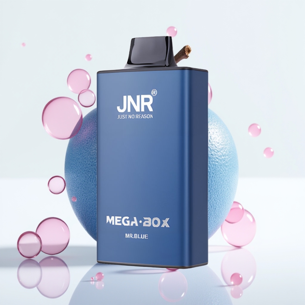 JNR Mega Box 25000 Puffs Vape Descartável 30ml Mr Azul Dual Mesh Type-C