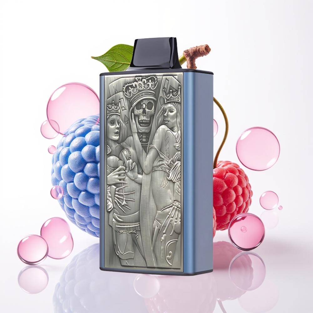 JNR Mega Box 25000 Puffs Vape Descartável Blue Razz Cherry 30ml 850mAh Dual Mesh