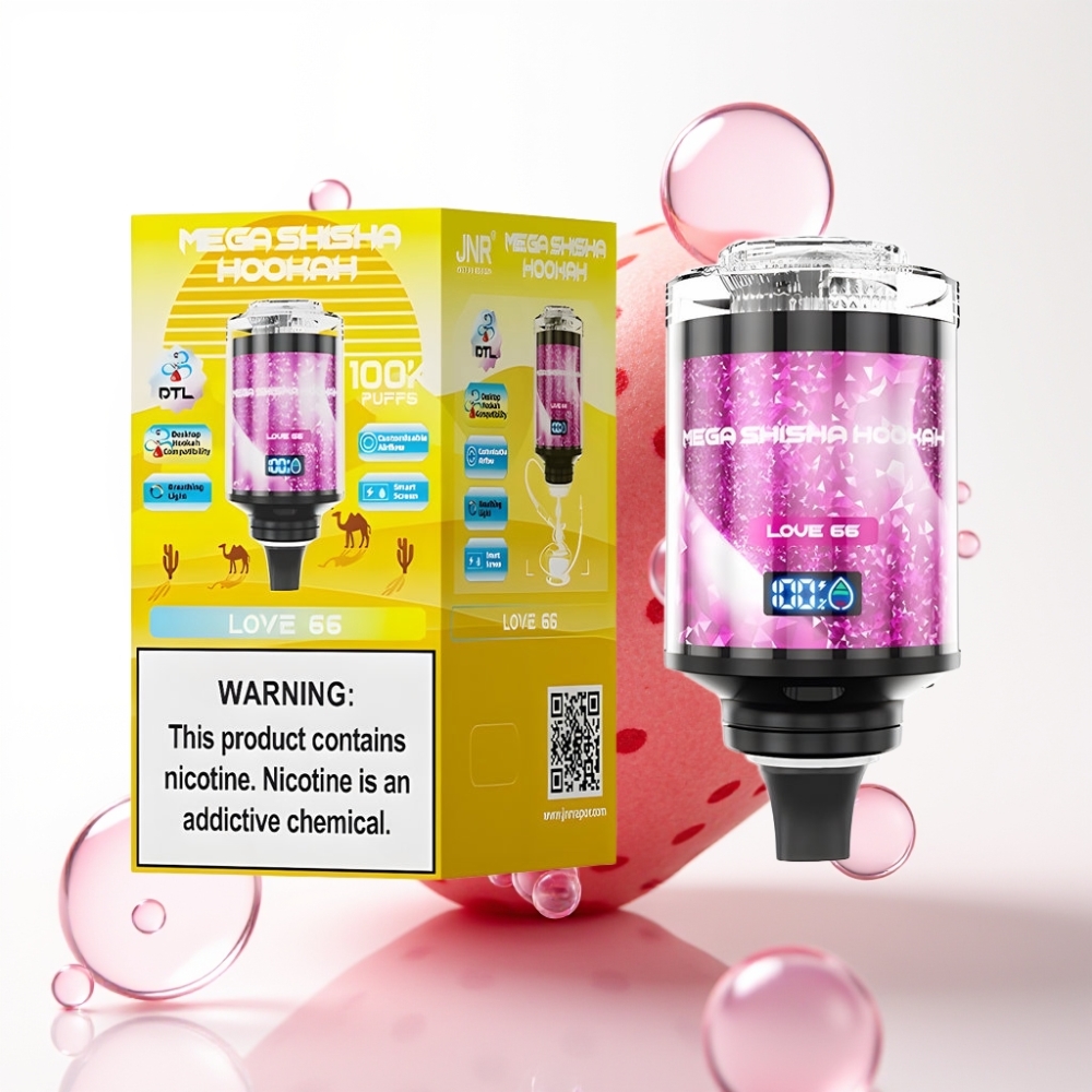 JNR Mega Shisha Hookah 100K Compatível com Desktop Amor 66 Tela Inteligiva
