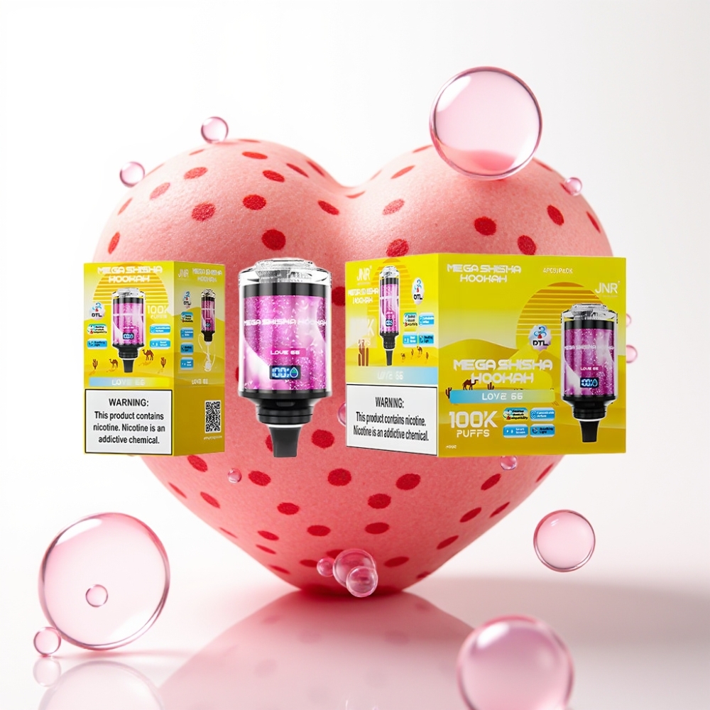 JNR Mega Shisha Hookah 100K Compatível com Desktop Amor 66 Tela Inteligiva