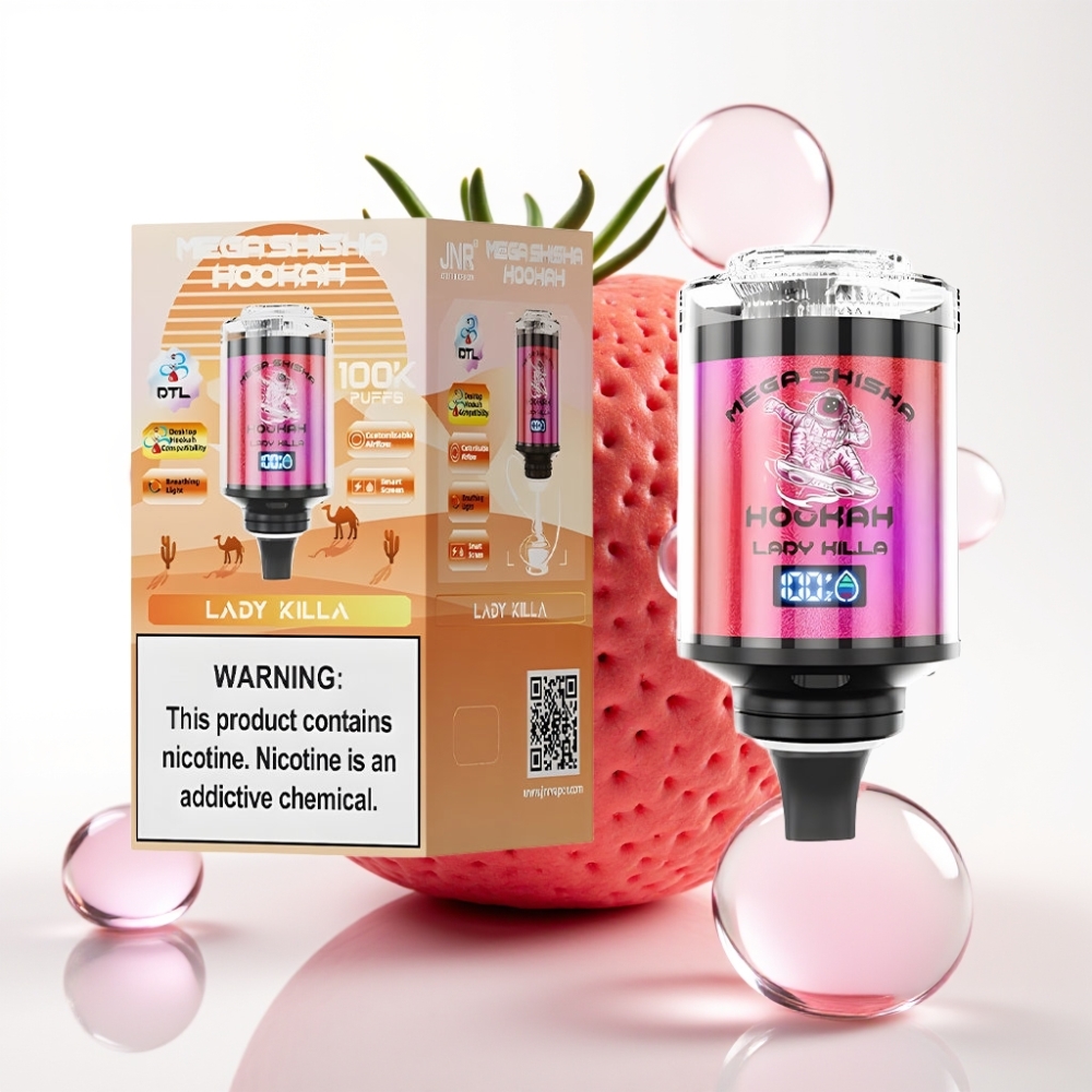 JNR Mega Shisha Hookah 100K Compatibilidade Desktop Lady Killa 60ml 2200mAh