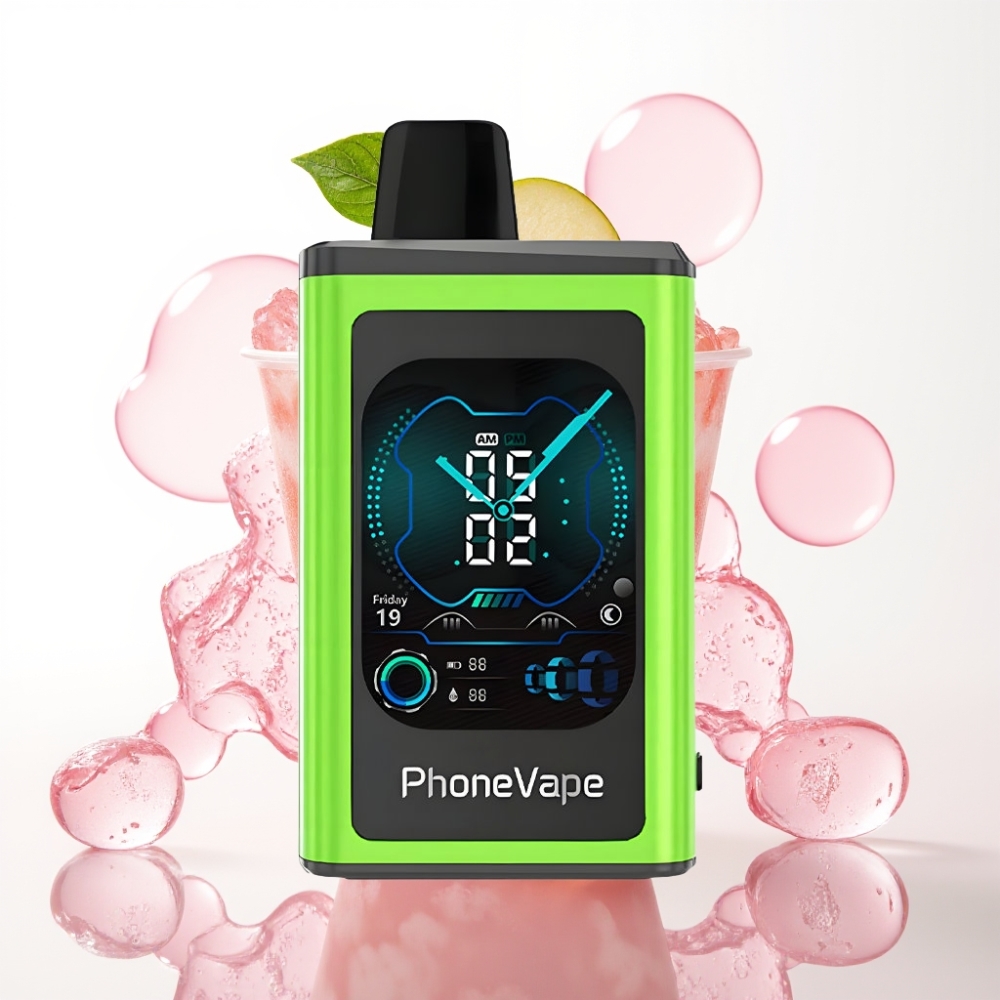 JNR PhoneVape 30000 puffs Recarregável Bateria 850mAh Tipo-C Maçã Verde Gelada Disposable Vape