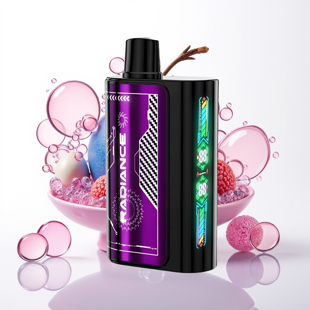 JNR Radiance 31000 Puffs Recarregável Tela Inteligente Dual Mesh Sabor Cereja Azul