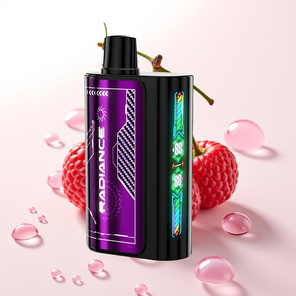JNR Radiance 31000 Puffs Recarregável Tela Inteligente Dual Mesh Sabor Cereja & Frutas Vermelhas