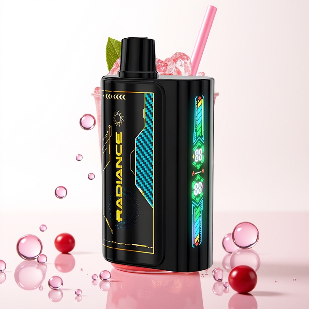 JNR Radiance 31000 Puffs Vaporizador Descartável CHERRY COLA REFRESCANTE com Tela Animada, Bateria 950mAh e Tipo-C