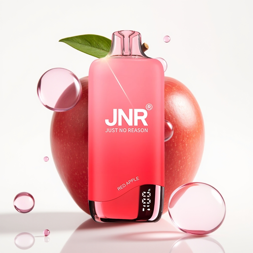 JNR Rainbow 10500 Puffs Vape Descartável Maçã Vermelha 600mAh 18ml USB-C