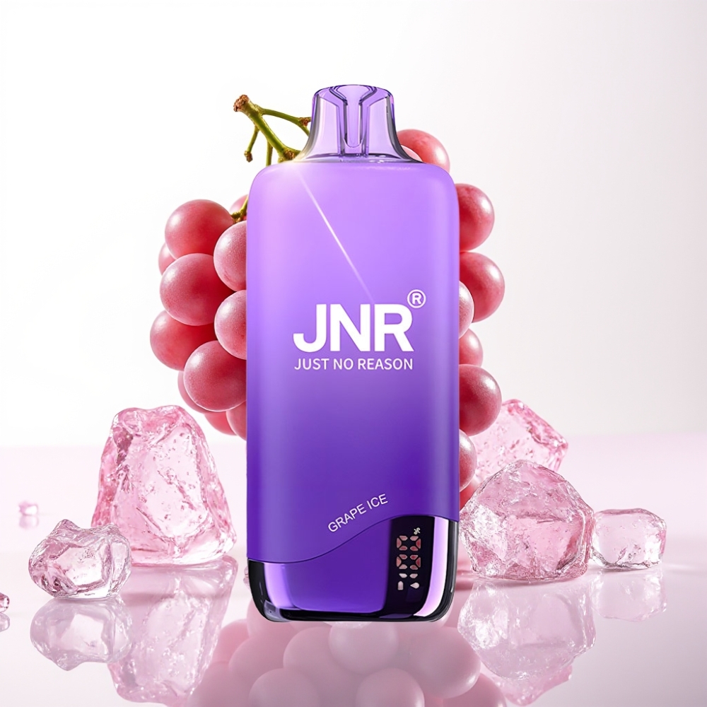JNR Rainbow 10500 Puffs Vape Descartável Uva Gelada com Bateria 600mAh, 18ml, USB-C