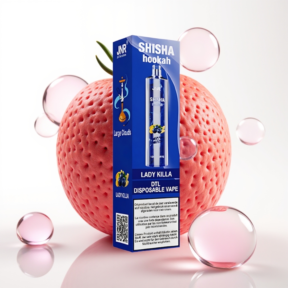 JNR Shisha Hookah 12000 Puffs 24ml 0.6 Ohm Sabor Lady Killa
