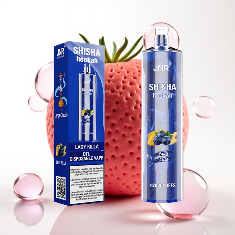 JNR Shisha Hookah 12000 Puffs 24ml 0.6 Ohm Sabor Lady Killa