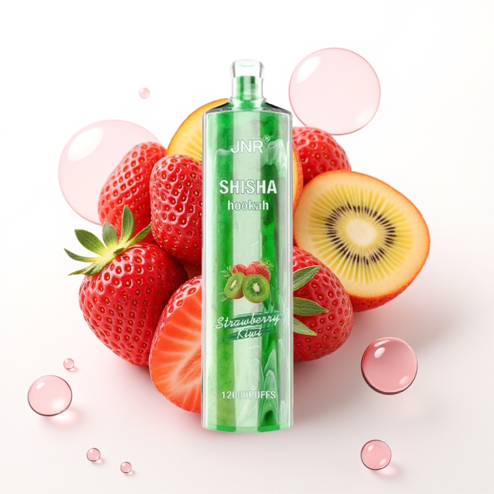 JNR Shisha Hookah 12000 Puffs 750mAh 24ml Morango Kiwi 0% 2% Tipo-C