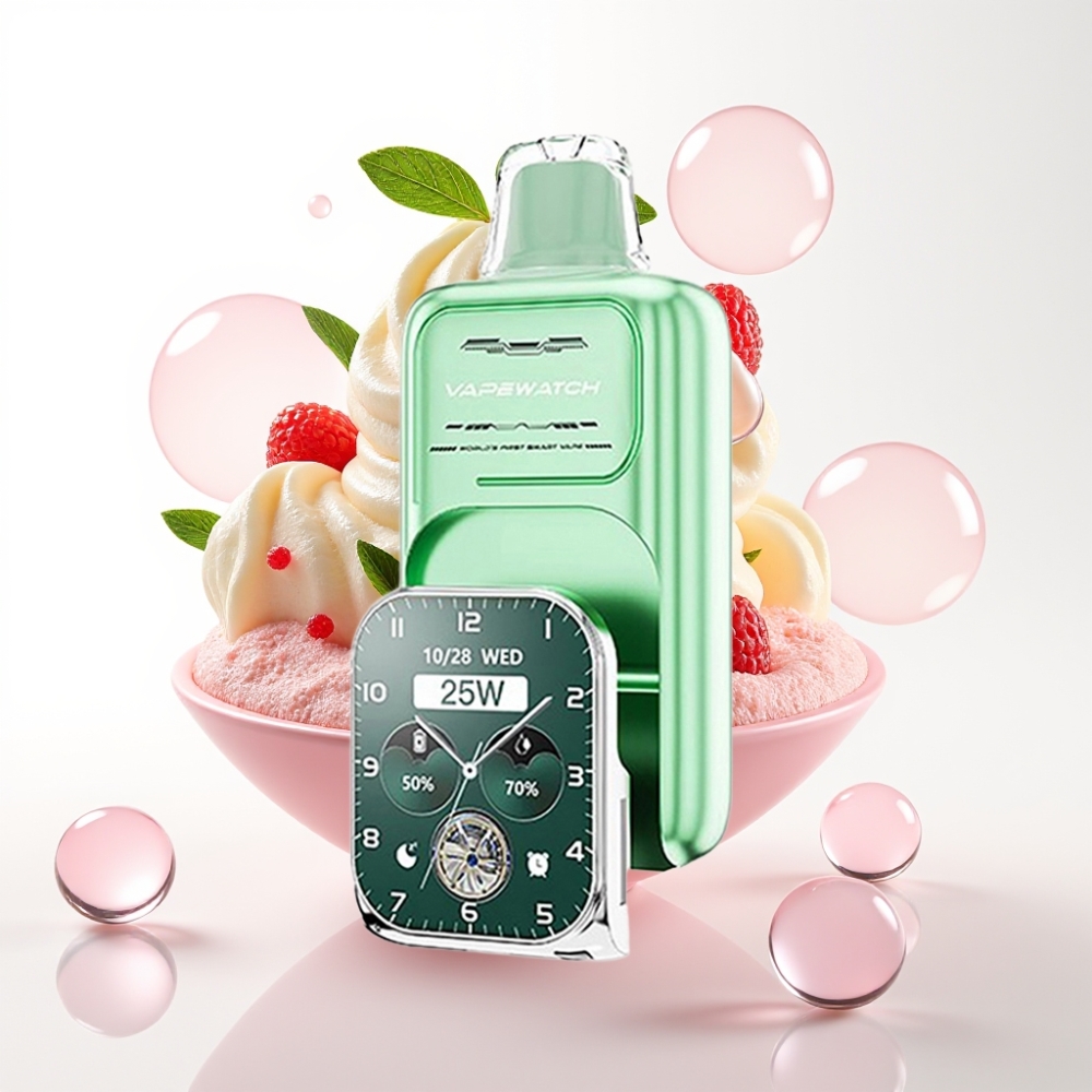 JNR VapeWatch 30000 Puffs Menta de Miami - 19mL, 5%, Dual Mesh, 1000mAh, Tipo-C
